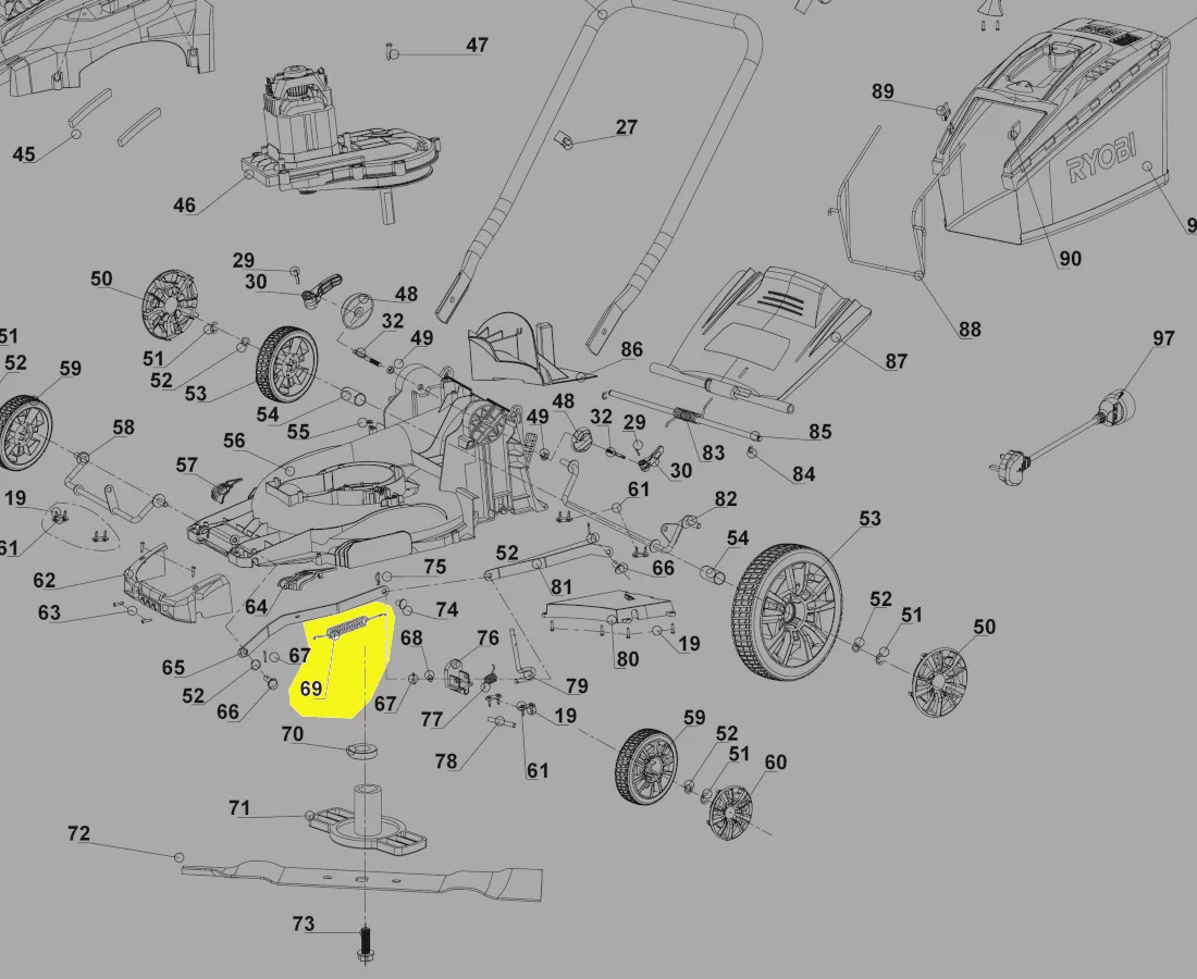 ressort Ryobi réf. 5131036553